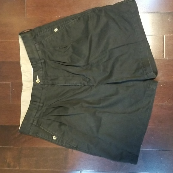 🌻 Nautica | high waist pleated tailored black cotton shorts - Picture 1 of 4